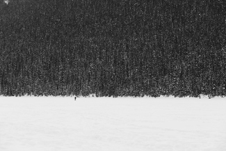 Lone Walker at Lake Louise Lone Walker at Lake Louise