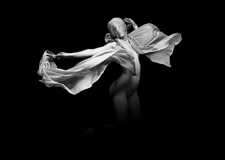 Flying material girl Flying material girl