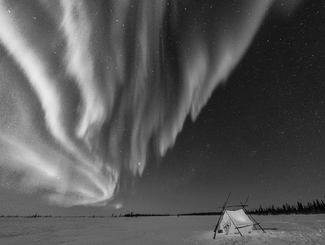 Tent and Northern Lights