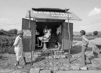 at the barber at the barber