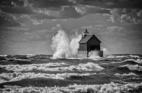 Crash Into Me, Grand Haven Lighthouse, Lake Michigan