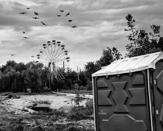 the old iron wheel in sloviansk/east ukraine the old iron wheel in sloviansk/east ukraine