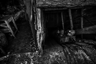 Miners of illegal coal mines in Torez, Ukraine