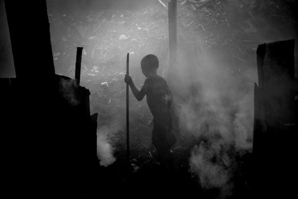 Hazardous child labour in the toxic charcoal plant