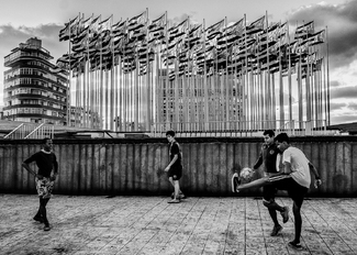 Soccer and Flags Soccer and Flags