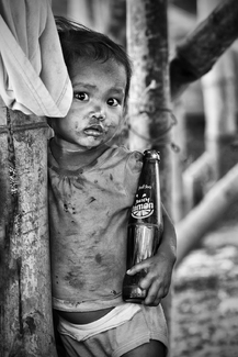 A girl at Bajau Village A girl at Bajau Village
