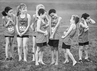 Waiting for the race to start Waiting for the race to start