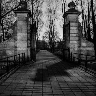 Park Entrance at Night Park Entrance at Night