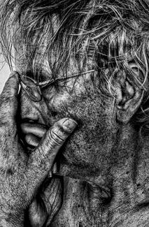 Side Map of an older Face Side Map of an older Face