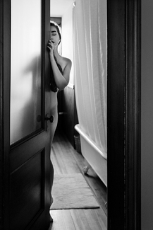 Evyenia at the Door to Her Bath Evyenia at the Door to Her Bath