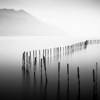 Stick Fence, Lake Bourget, France Stick Fence, Lake Bourget, France