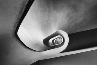 Unusual point of view to a stairway Unusual point of view to a stairway