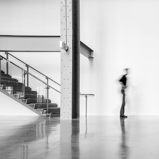 man leaving the stairs man leaving the stairs