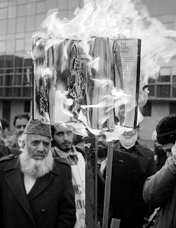 Satanic Verses Bookburning Bradford 1989 Satanic Verses Bookburning Bradford 1989