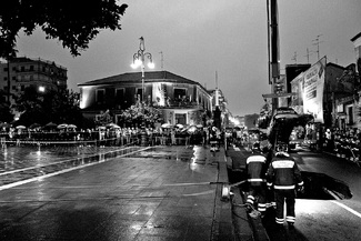 Cars in the pit Cars in the pit