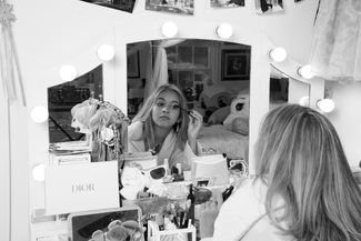 Ari at Makeup Table Ari at Makeup Table