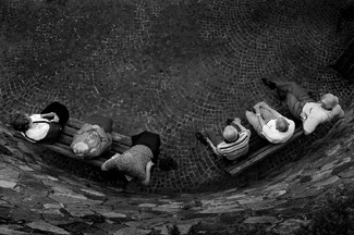 Old People on Park Benches Old People on Park Benches