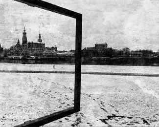 Winter view of the Dresden old town Winter view of the Dresden old town