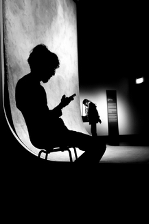 On his knees On his knees