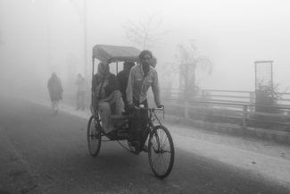 Rickshaw in the Fog