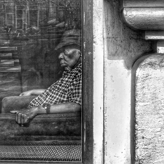 Man Behind Window Man Behind Window