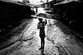 Rain in the Rohingya Refugee Camp