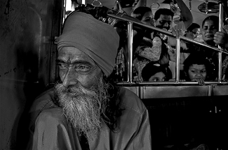 The pilgrim on a train The pilgrim on a train