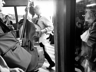 Double bass on the way to work Double bass on the way to work