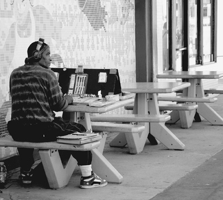 Homeless music producer Homeless music producer