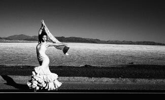 Poise and drama on a desert road Poise and drama on a desert road