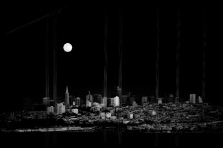 Dark city, Full moon Dark city, Full moon