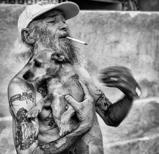 Security guard at Santuario de Chimayo Security guard at Santuario de Chimayo