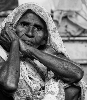 Woman on the Ganges