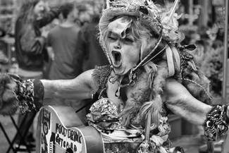 Street Performer in Times Square Street Performer in Times Square