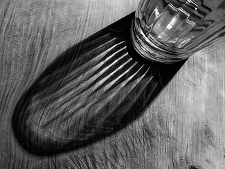 Glass Shadow on Table Glass Shadow on Table