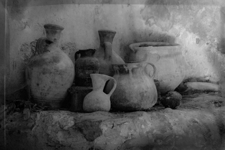 Pitchers in a historic village in Israel  Pitchers in a historic village in Israel