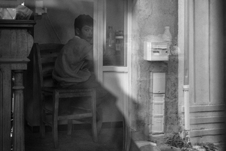 Rafa at home having breakfast Rafa at home having breakfast