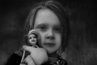 Girl with Barbie Doll Girl with Barbie Doll