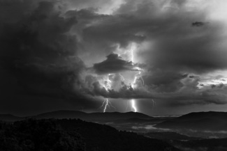 Lightning near Brevard NC