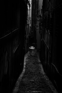 Genoa Man with umbrella Genoa Man with umbrella