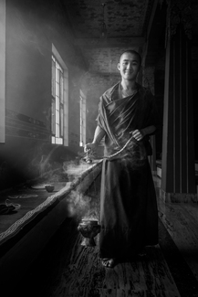 The Monk with Incense Burner The Monk with Incense Burner