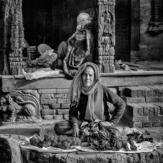 Early Morning Market in Katmandu Main Square, Nepal Early Morning Market in Katmandu Main Square, Nepal