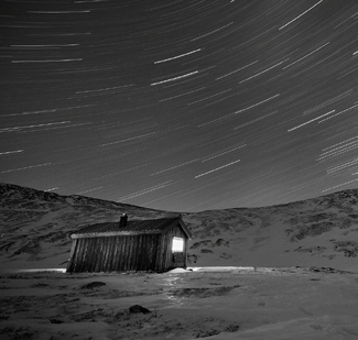 Stars over a mountain cabin Stars over a mountain cabin