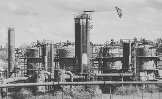 Random Kite Near Gas Plant Random Kite Near Gas Plant