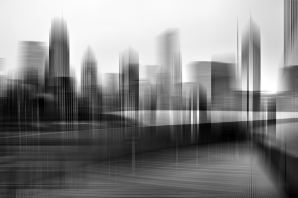 Chicago Skyline Impressions in B&W