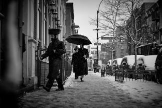 Heading to the Synagogue in Brooklyn