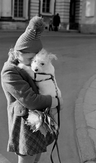 Girl with a dog Girl with a dog