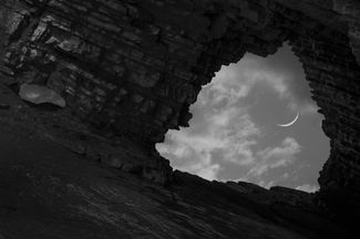 Crescent Moon Through The Grotto Crescent Moon Through The Grotto