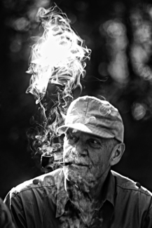 Man Smoking Pipe