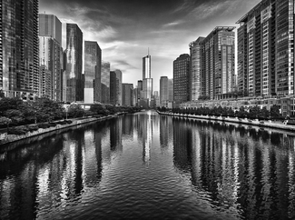 Trump Tower & Chicago River Skyline Trump Tower & Chicago River Skyline
